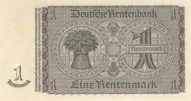 1 Rentenmark 1937 ro.166b P